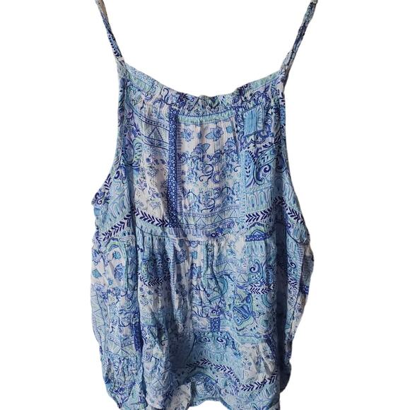 Hippie Rose Lightweight Blue Boho Blouse, NWT, Small - Picture 3 of 6